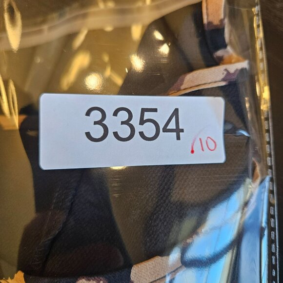 Black Bell-Sleeve Dress With Leopard Print Accents Waist Tie 3XL whimsy whitchy - Picture 6 of 6